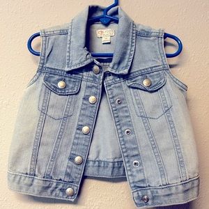Girls Jean jacket vest 3t